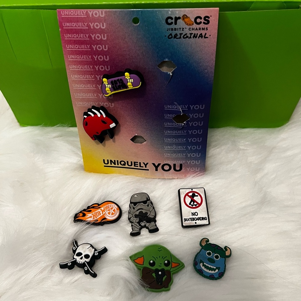 Crocs Jibbitz Charms Original: Star Wars, Disney, Hot Wheels, Skateboarding